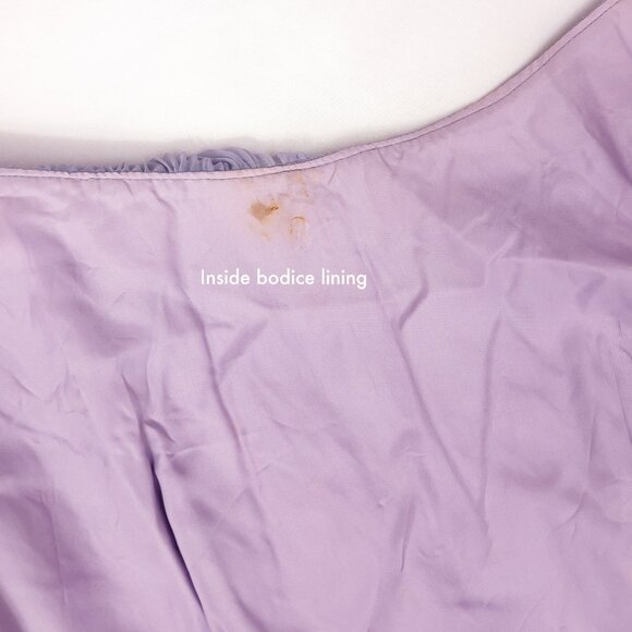 Vintage purple knife-pleat ruffle maxi dress AS-IS size Small - Picture 13 of 15